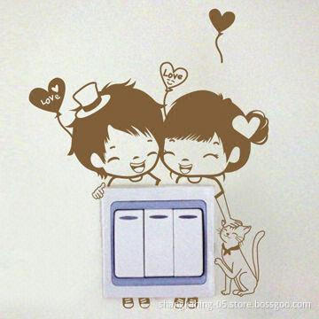 Wall Sticker with CMYK and UV Printing, Made of Pearl Paper, PET, PVC and Vinyl